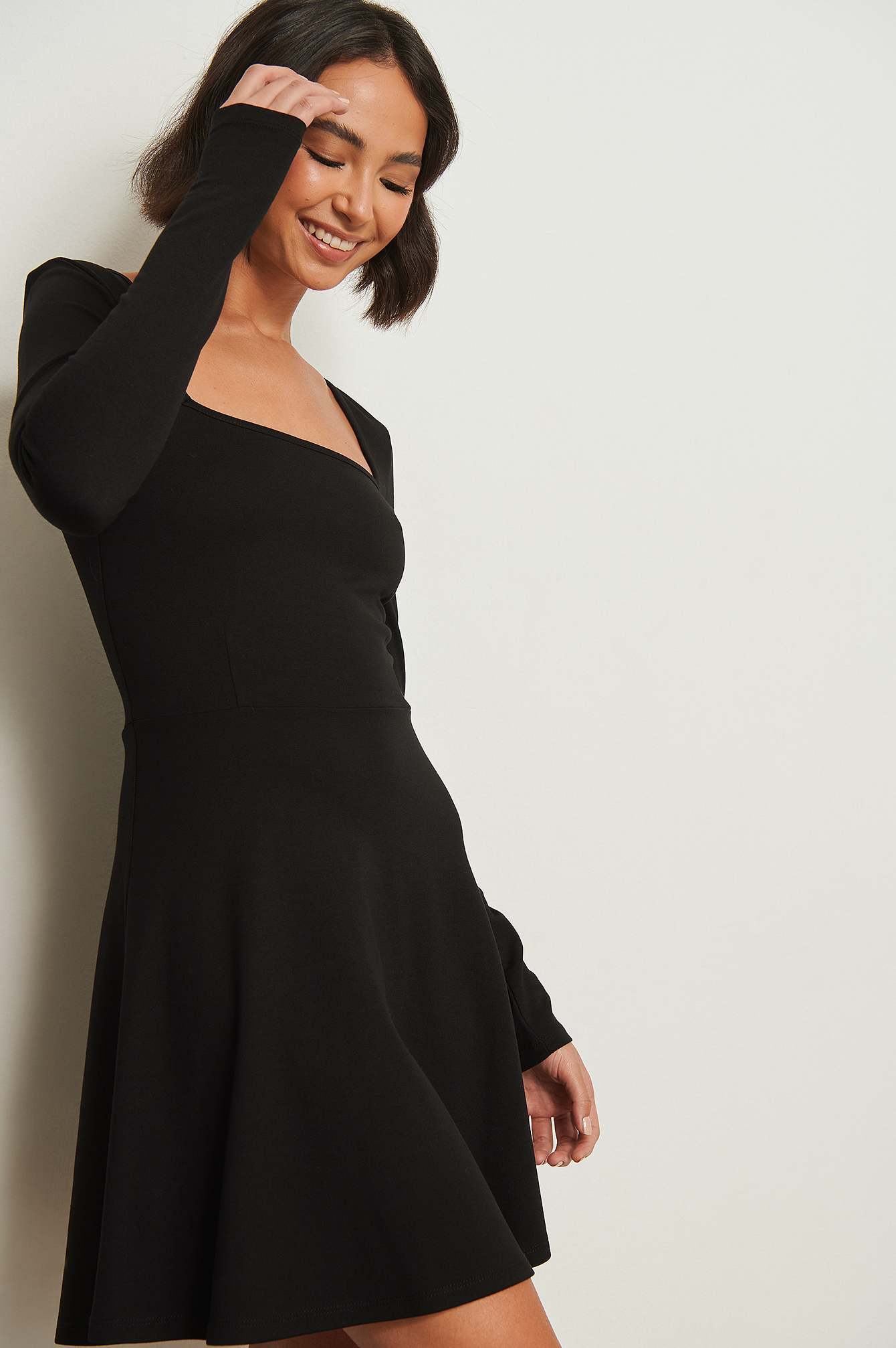 Square Neck Dress Black | na-kd.com